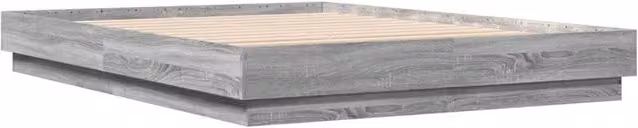 Berkfield Home Durable Engineered Wood Bed Frame in Grey, W/D/H: 160 x 200 x 23 cm – 1