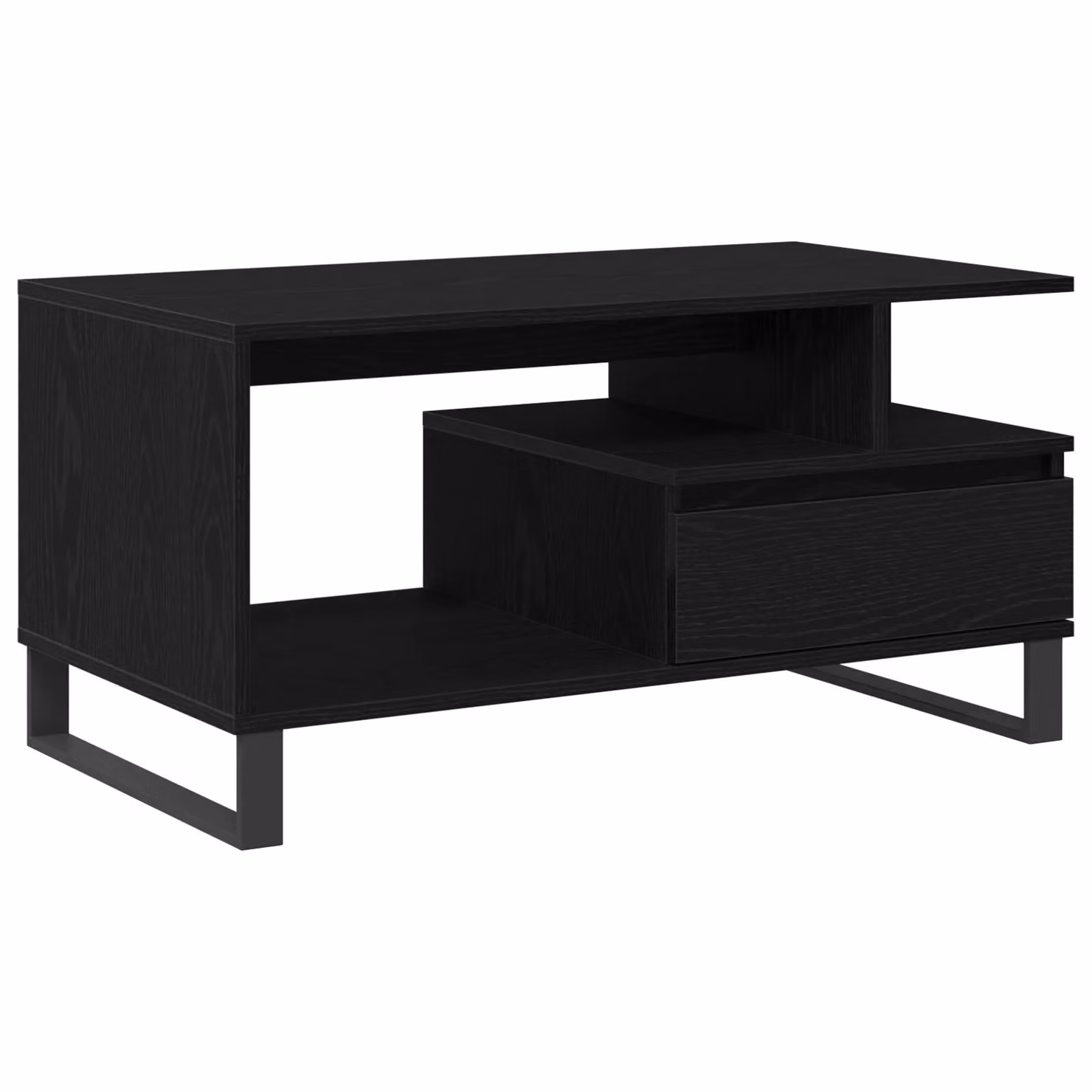 Berkfield Home Black Oak Coffee Table, W/D/H: 90 x 49 x 45 cm – 2