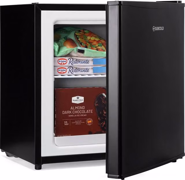 Subcold Eco35F Mini Freezer, 30L Countertop Upright Freezer with Reversible Door and Compressor, Black – 9