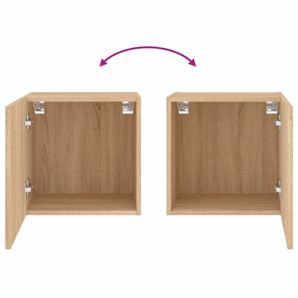 Berkfield Home Sonoma Oak TV Wall Cabinet in Light Tan, W/D/H: 40.5 x 30 x 40 cm – 3