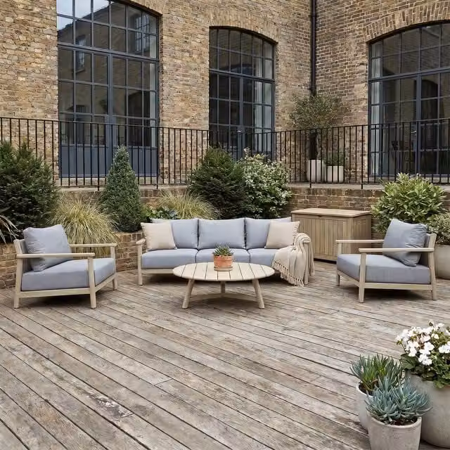 Bracken Outdoors Bourton Lounge Sofa Set in Grey Acacia Wood