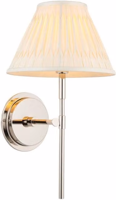 Netlighting Rennes & Chatsworth Wall Lamp Shade in White Silk and Metal