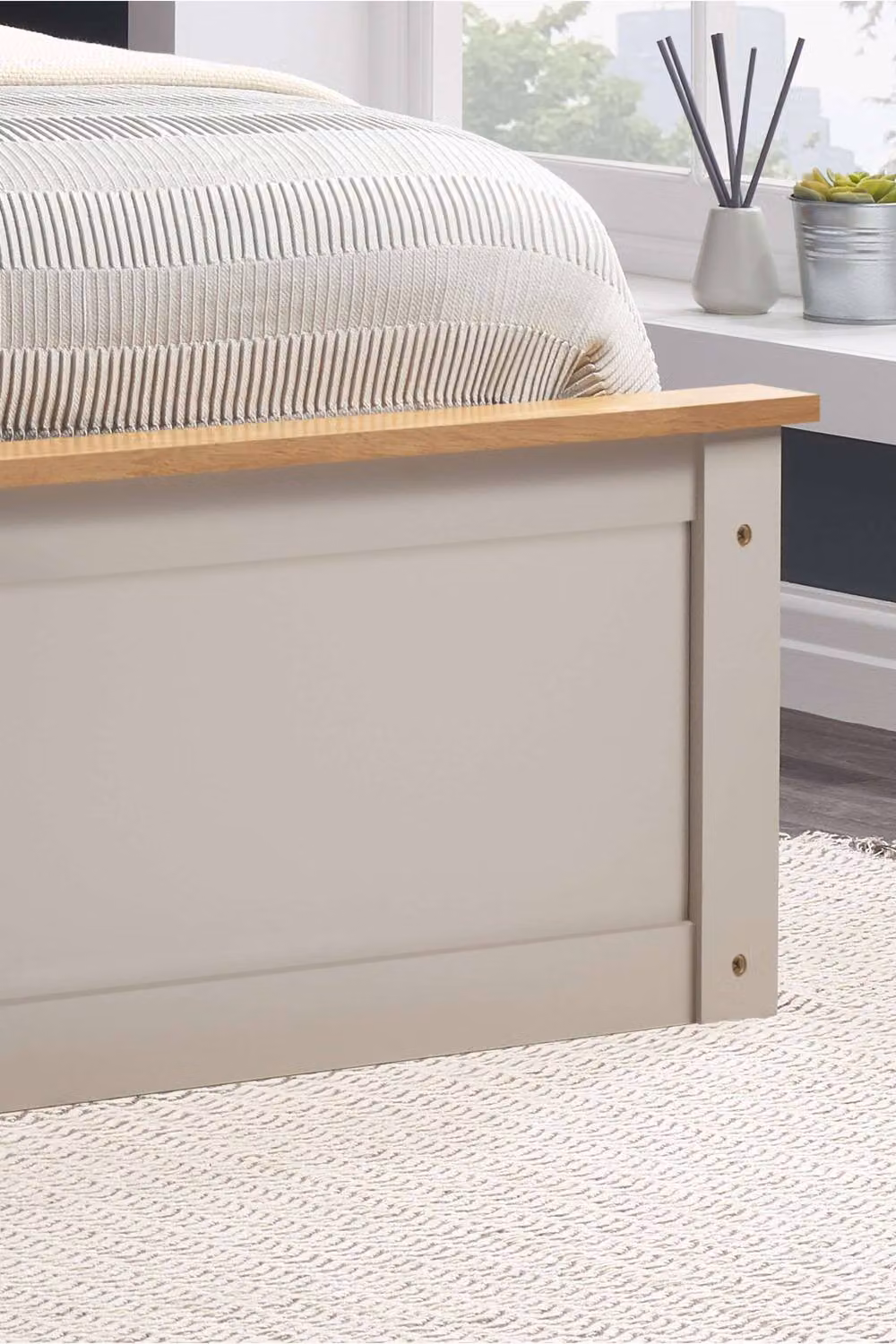 Birlea Phoenix Ottoman Storage Bed Frame in Grey, W/D/H: 120 x 200 cm – 4
