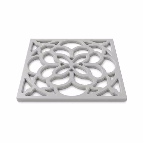 Zeal Square Silicone Non-Slip Trivet Mat in Grey, W/D/H: 18 x 18 x 1 cm
