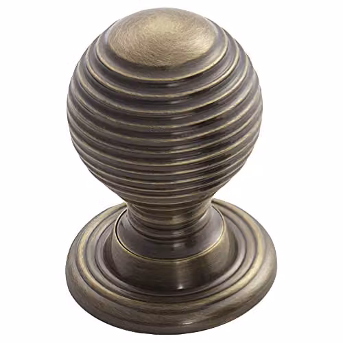 Loops 4 Pack Textured Reeded Ball Cupboard Door Knob in Brushed Florentine Bronze – 2