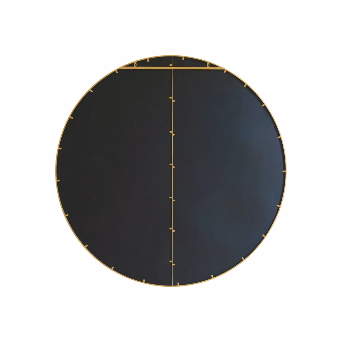 MirrorOutlet Gold Extra Large Circular Metal Garden Wall Mirror, Diameter: 180 cm – 2