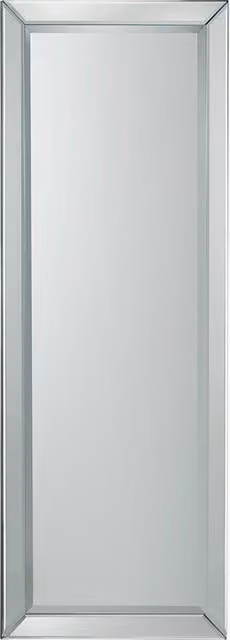 Perch & Parrow Skylar Modern Rectangular Full Length Wall Mirror in Silver
