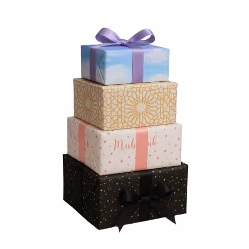 Peacock Supplies Multicolour Variety Paper Gift Wrap Bundle (4pk)