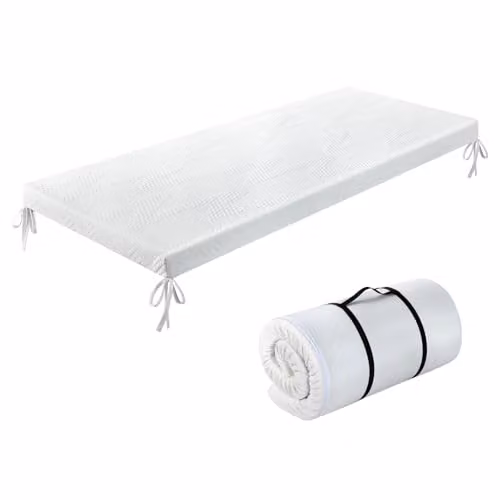 Lavio Single Gel Memory Foam Camping Mattress with Machine Washable Cover, W/D/H: 190 x 75 x 7.6 cm