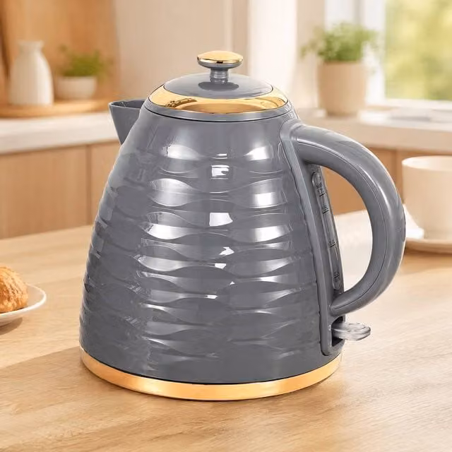 STILVORA 1.7 l Rapid Boil Kettle with Boil-Dry Protection and Limescale Filter in Grey