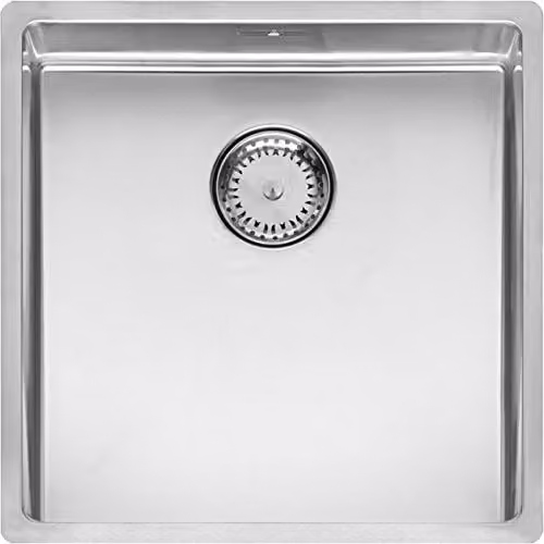 Reginox New York Stainless Steel Single Bowl Undermount Kitchen Sink in Silver, W/D: 50 x 40 cm – 2