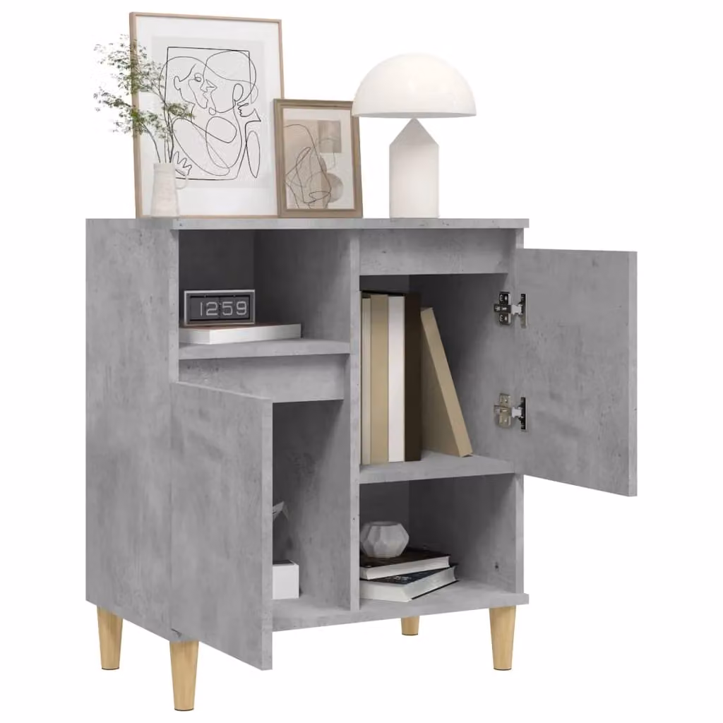 Berkfield Home Sideboard in Concrete Grey, W/D/H: 60 x 35 x 70 cm – 3