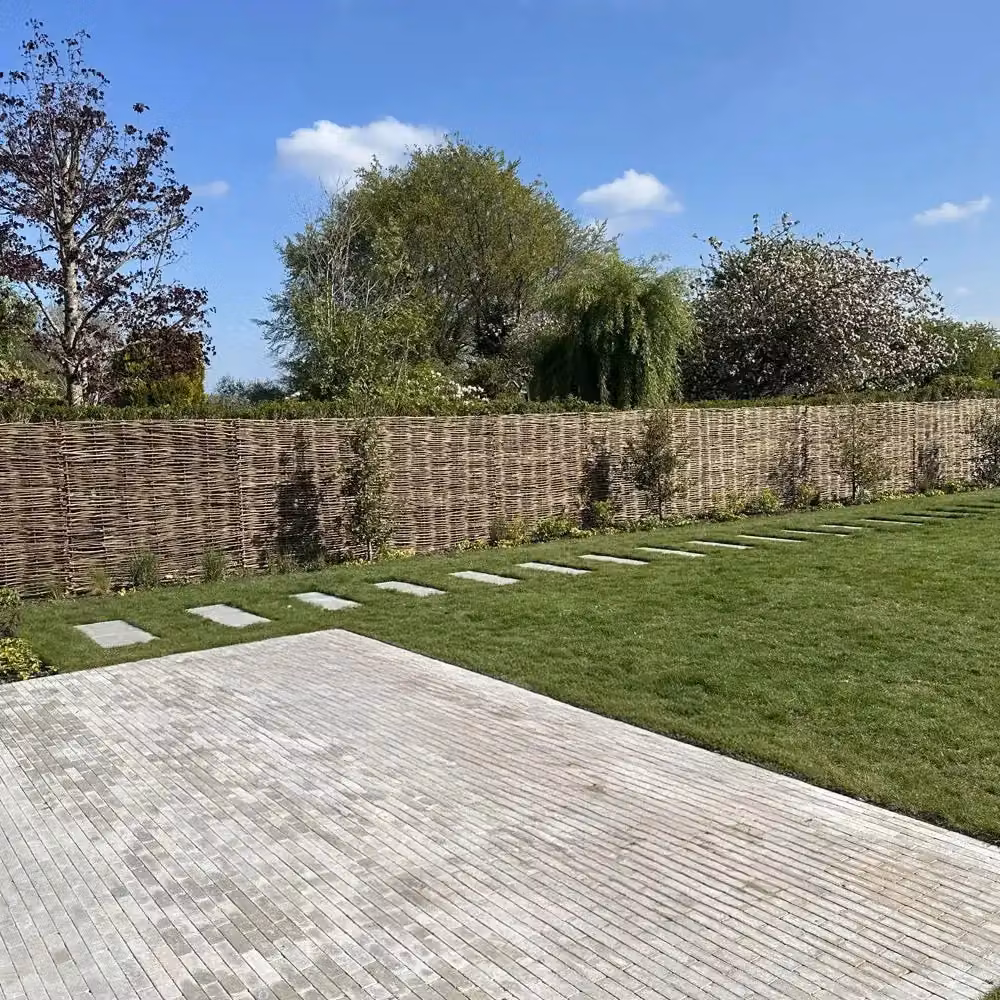 Access Garden Products Hazel Hurdle Fence Panel Premium Woven Wood in Brown, W: 152.4 cm, H: 180 cm – 2