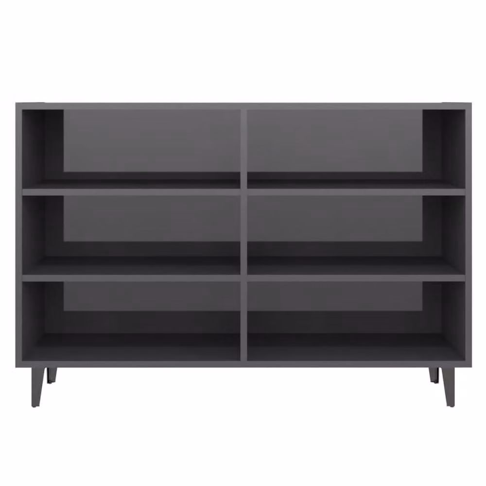 Berkfield Home High Gloss Grey Sideboard, W/D/H: 103.5 x 35 x 70 cm – 4