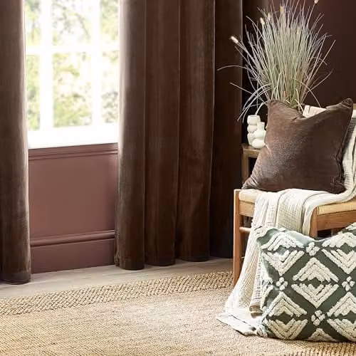 Yard Brown Chenille Polyester Filled Square Cushion W/D/H: 50 x 50 x 50 cm – 4