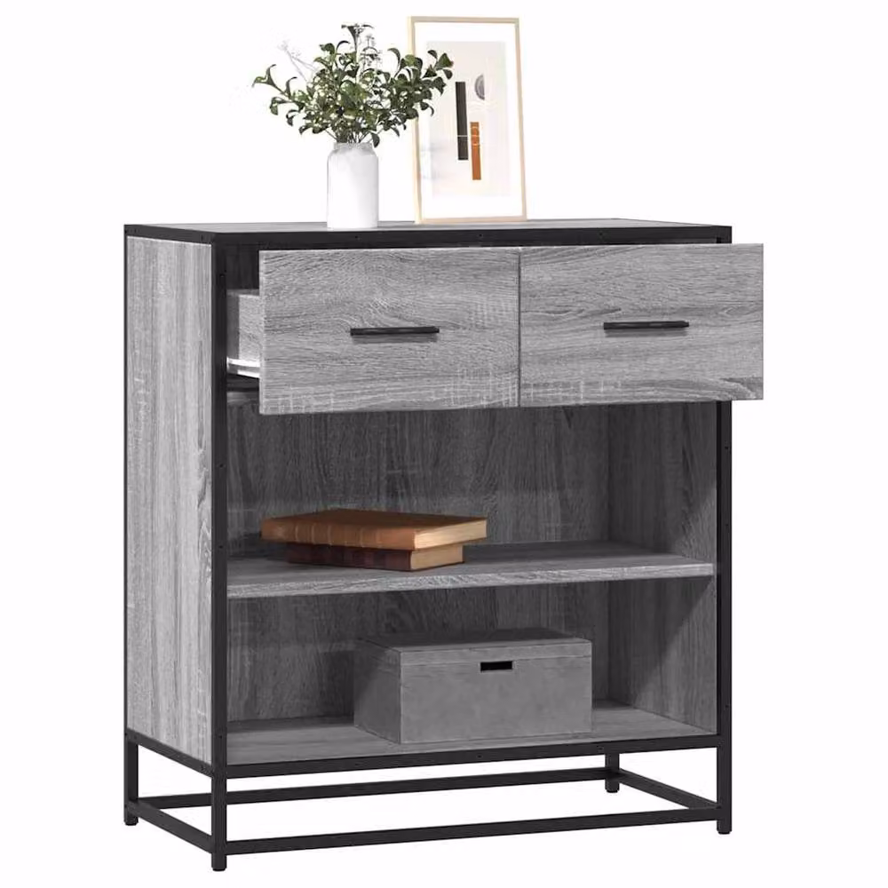 Berkfield Home Grey Sonoma Sideboard, W: 68 cm, D: 35 cm, H: 76 cm – 2