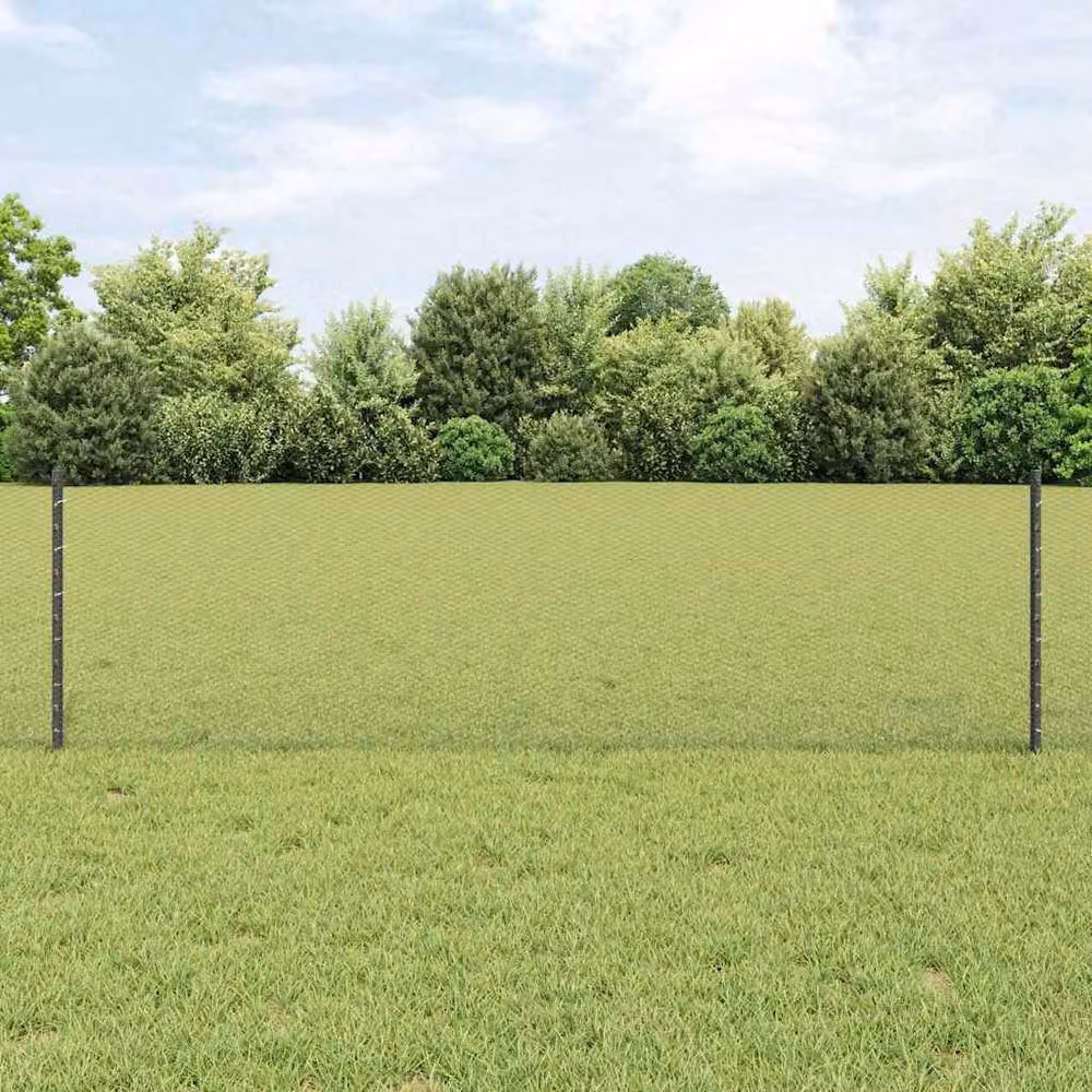 Berkfield Home Steel U-Channel Fence Posts, 11 Piece Set in Green and Grey, Height: 40 cm – 2