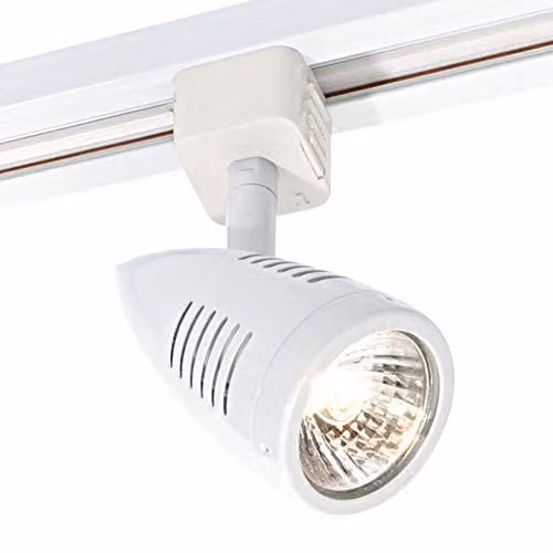 Loops Adjustable White Track Spotlight with GU10 Downlight for Kitchen and Hallway