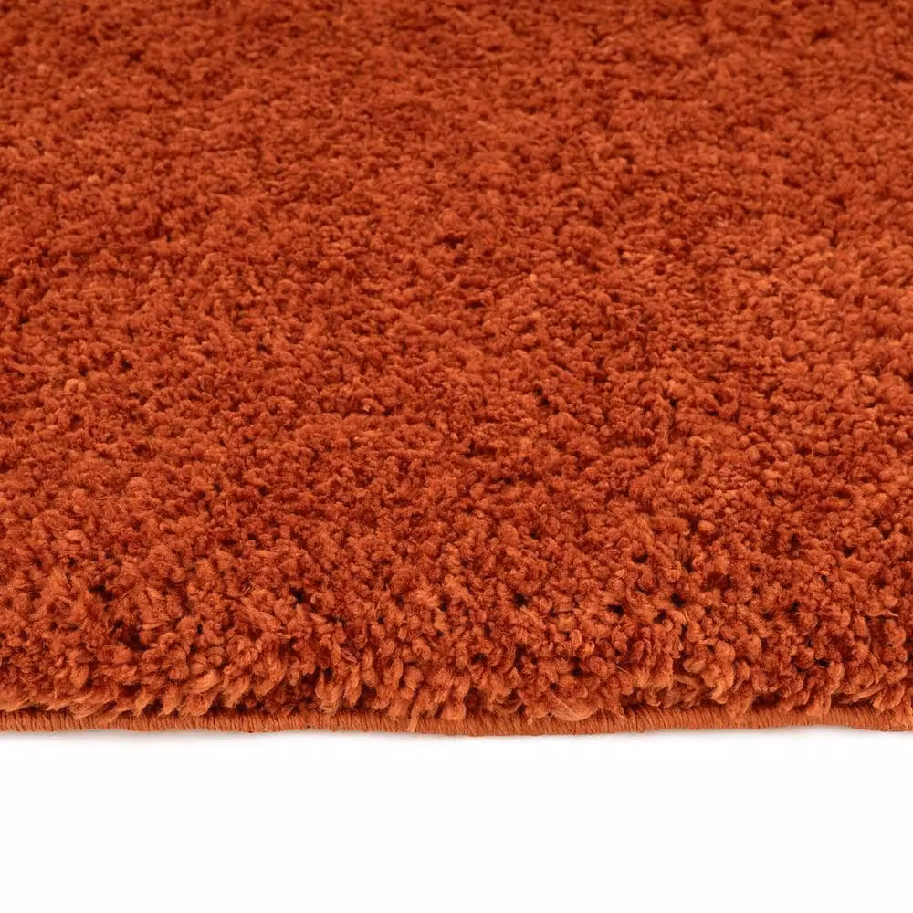 Kukoon Moroccan Shaggy Rug, Machine Washable Polyester Bedroom Mat in Orange, W/D/H: 120 x 170 cm – 3