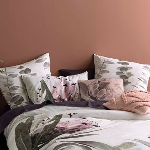 Linen House Alice Grandiflora Cotton Pillowcase Set, Multicolour
