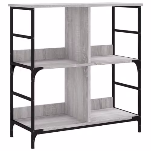 vidaXL Industrial Bookshelf in Grey Sonoma, W/D/H: 78.5 x 33 x 82 cm – 1