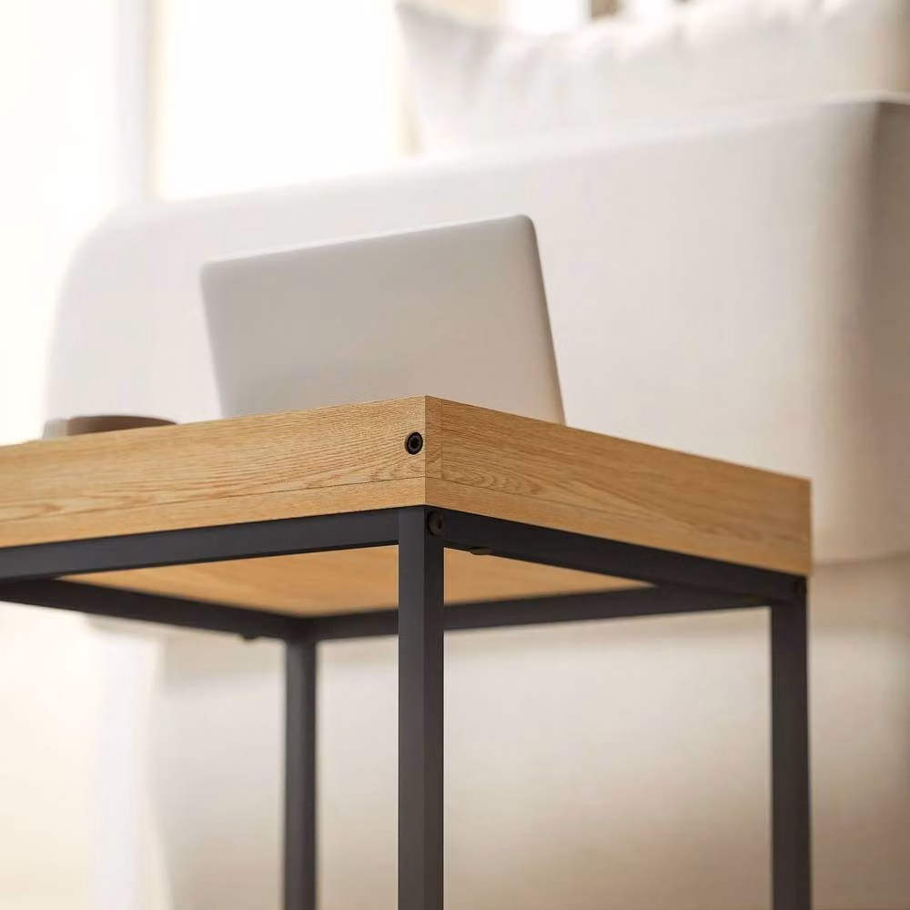 Wyld Haus Lavi Set of 2 Modern Square Nesting Tables in Black and Brown – 4