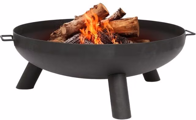 Hammer and Tongs Round Cast Iron Fire Pit in Black, Diameter: 99 cm – 1