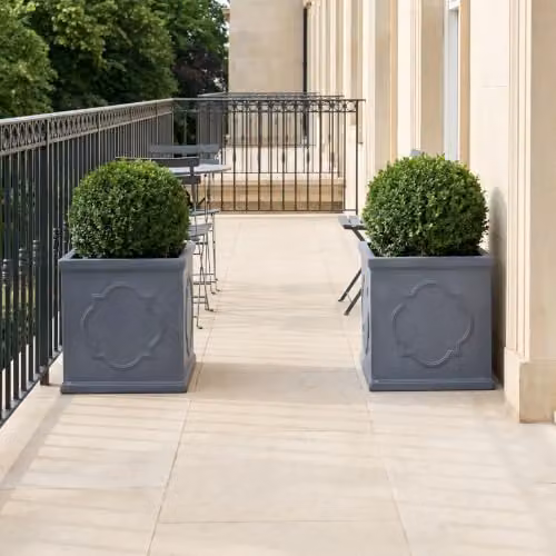 Idealist Grey Reinforced Stone Square Garden Planter, 45 x 45 cm – 10