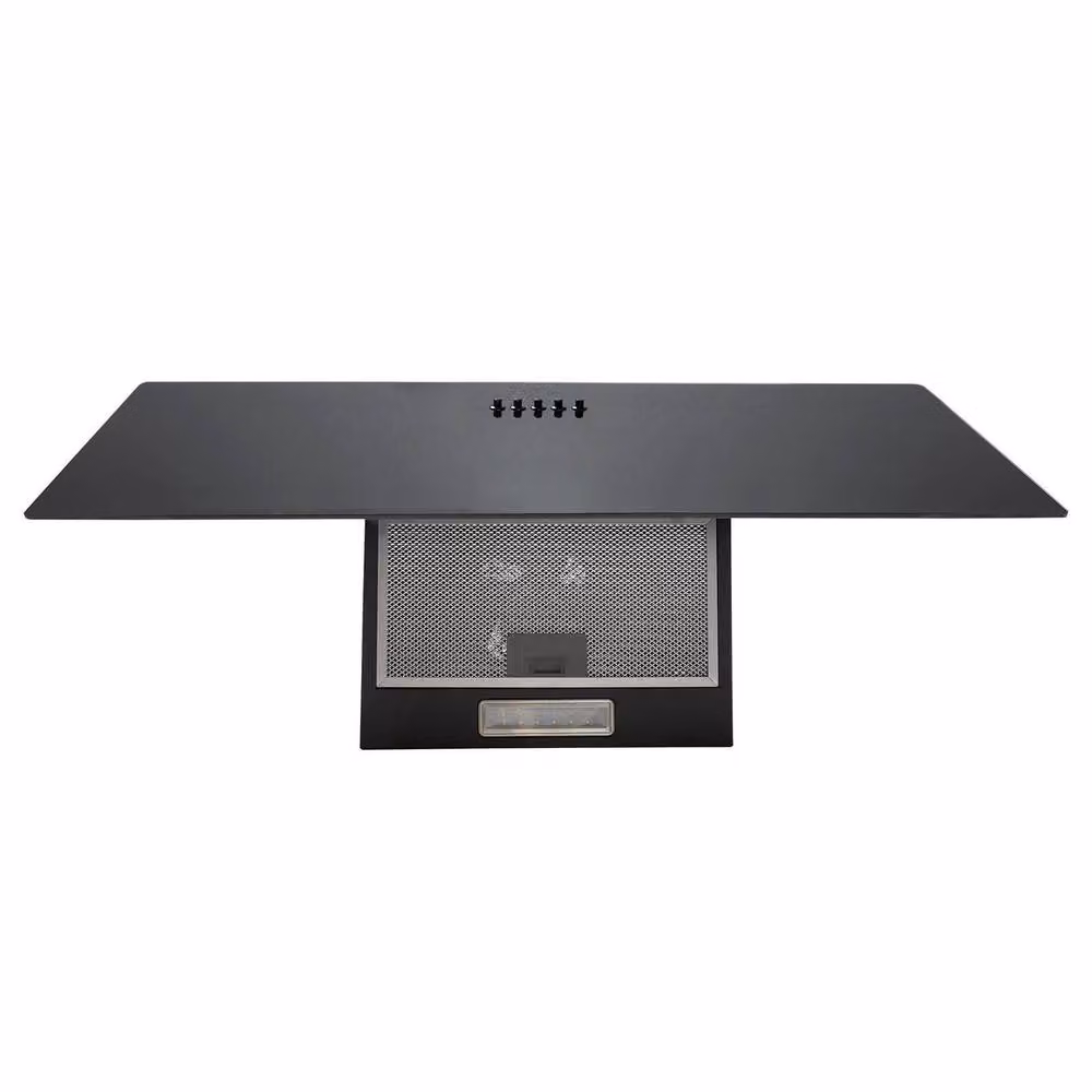 SIA Black Glass Wall Mounted Kitchen Cooker Hood Extractor Fan with Activated Carbon Filter, Width: 90 cm – 3