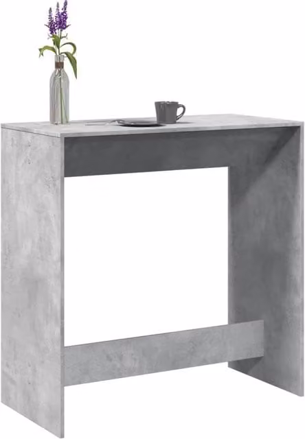 Berkfield Home Bar Table in Concrete Grey, W/D/H: 102 x 50 x 103.5 cm