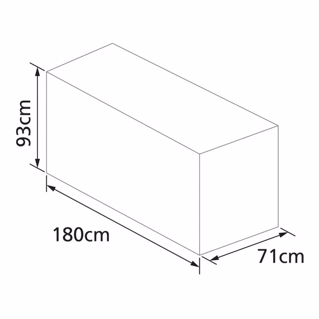 Rowlinsons Rectangular Furniture Cover in Black, W: 93 cm, D: 71 cm, H: 180 cm – 5