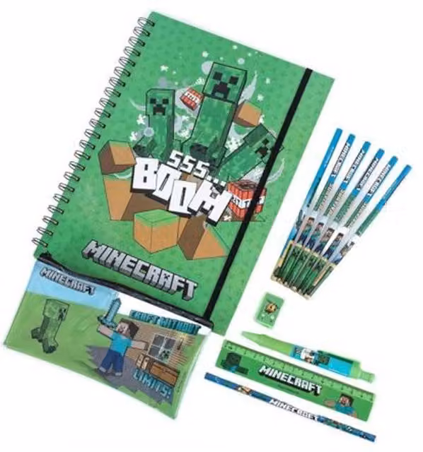 Minecraft Green A4 School Stationery Set
