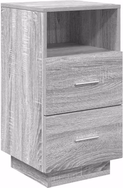 Berkfield Home Bedside Cabinet with 2 Drawers in Grey Sonoma, W/D/H: 36 x 36 x 68 cm – 1