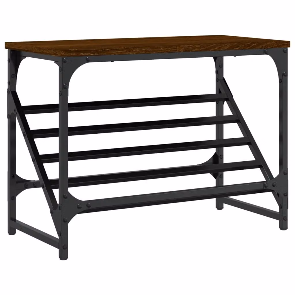 Berkfield Home Brown Oak Shoe Rack W/D/H: 60 x 30 x 45 cm – 2