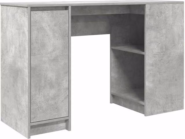 Berkfield Home Secretary Desk in Concrete Grey, Engineered Wood, W/D/H: 120 x 42 x 76 cm – 1