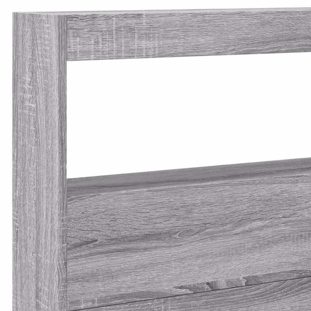 Berkfield Home Modern Headboard Cabinet with Integrated LED Lighting in Grey Sonoma, W: 220 cm, D: 17 cm, H: 102 cm – 4