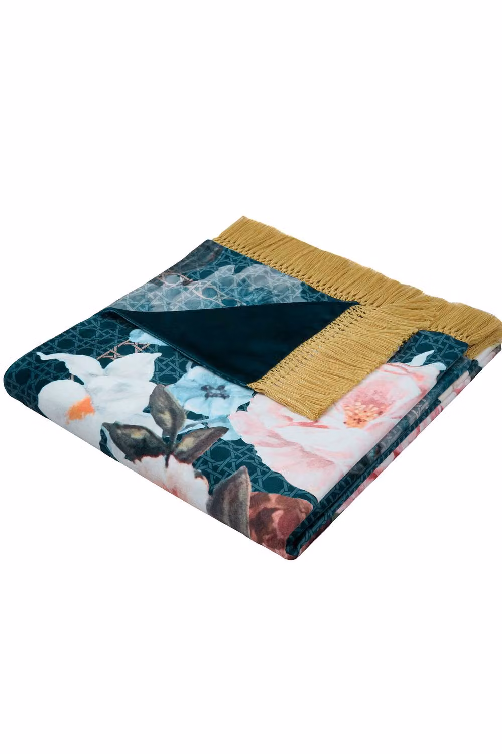 House of Llewelyn-Bowen Bouquet List Blue Floral Throw, W: 130 cm, D: 180 cm – 3