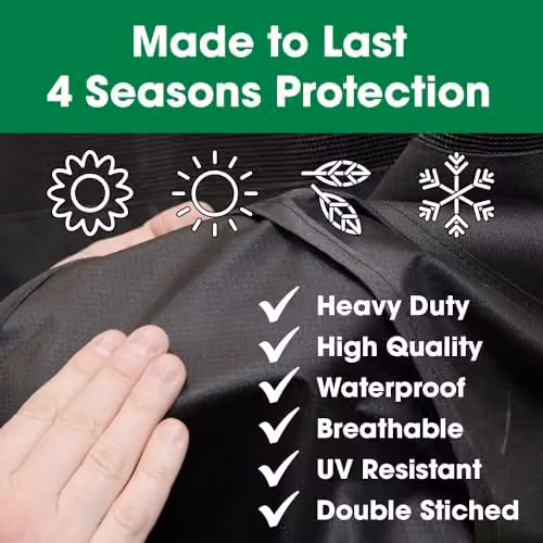 Outback Premium Black Water Resistant and Breathable BBQ Cover for 6 Burner Hooded Gas Grills, W/D/H: 164 x 121 x 66 cm – 3