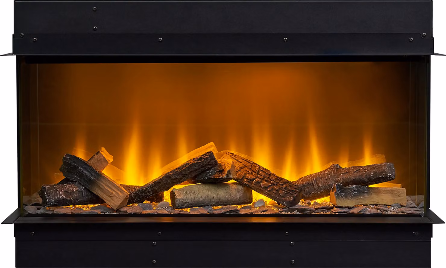 Acantha Aspire 75 Panoramic Media Wall Electric Fire in Black – 2
