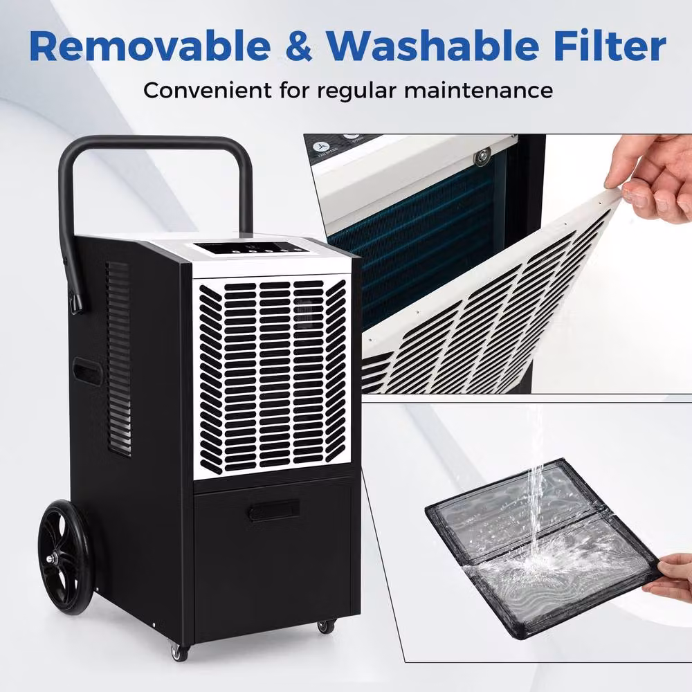 Costway 66L Commercial and Industrial Dehumidifier in Black – 5