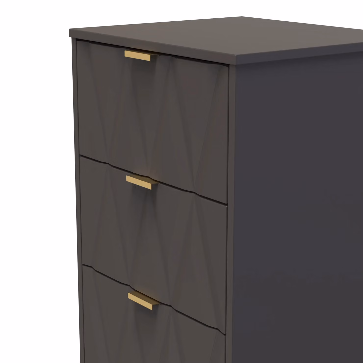 Ready Assembled 2 U Washington 5 Drawer Tall Bedside in Dark Grey – 3
