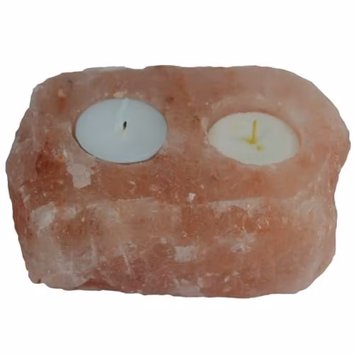 KDMD Natural Orange Himalayan Salt Candle Holder for Tealights
