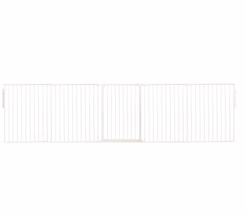 Safetots Premium Extra Tall Room Divider with Door, White, Height: 105 cm, Width: 370 cm