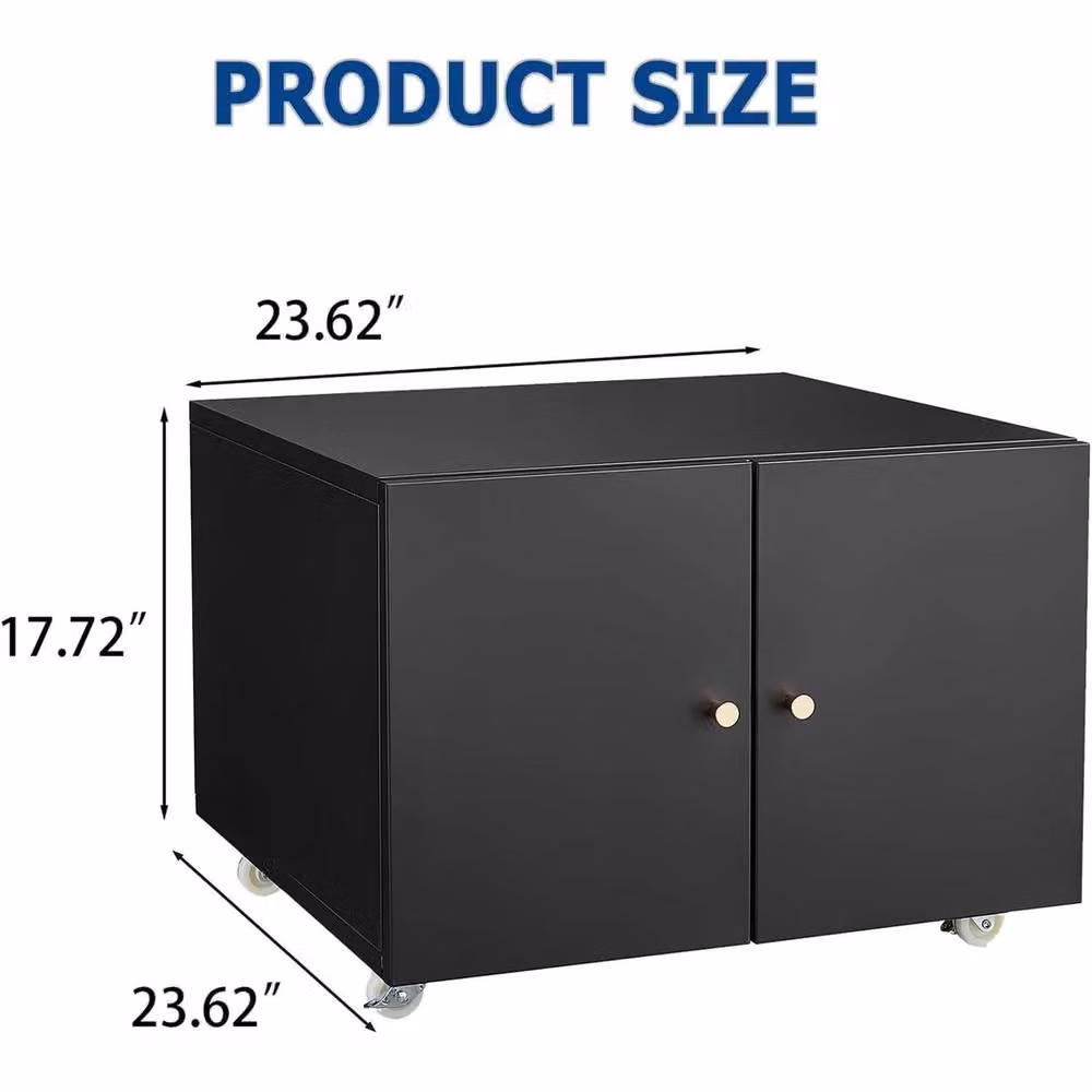 VOGREX Heavy Duty Black Metal Printer Stand and Filing Cabinet – 2