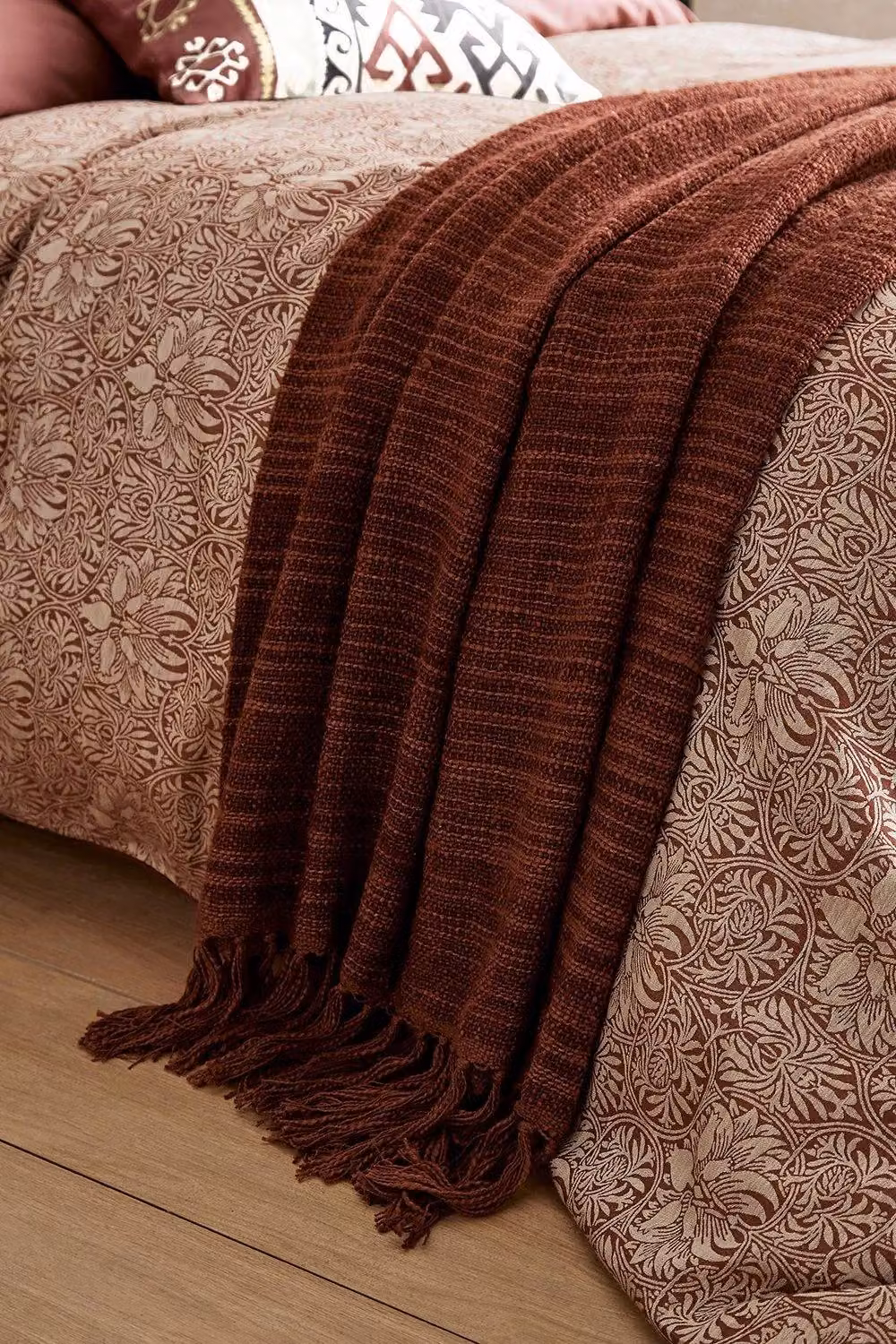 Morris & Co Crown Imperial Woven Throw in Red, W/D/H: 150 x 200 cm – 2