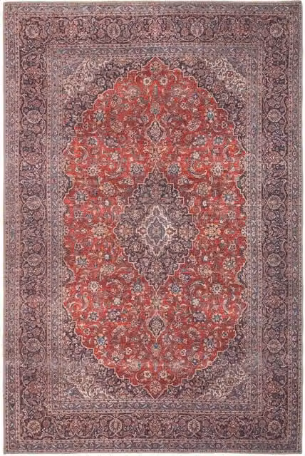 Kukoon Red Floral Traditional Flatwoven Living Room and Hallway Area Rug, W: 160 cm, L: 230 cm