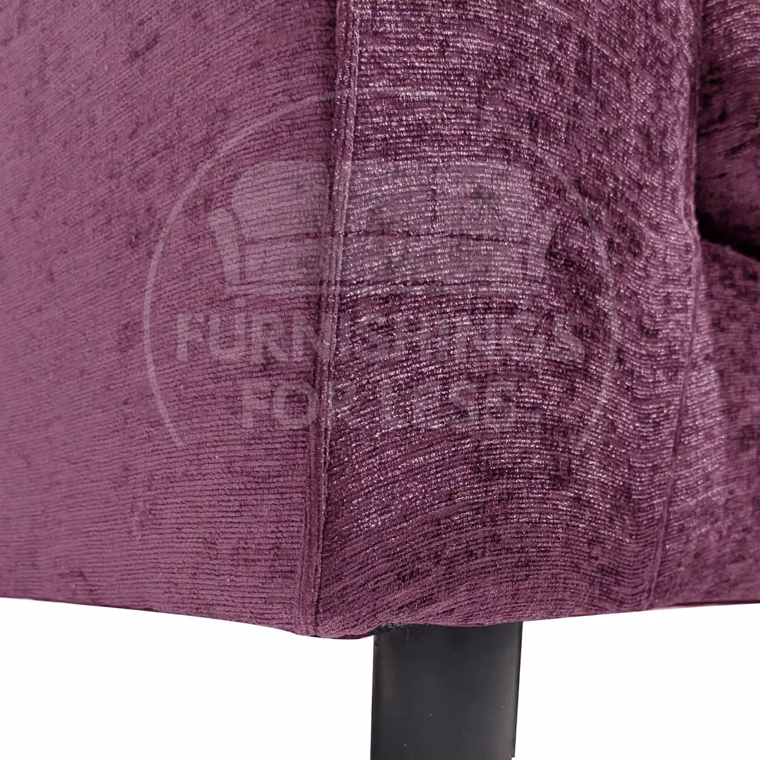 Furnishings For Less UK Monaco Chenille Fabric 4 Seater Curved Arm Sofa in Purple – 3