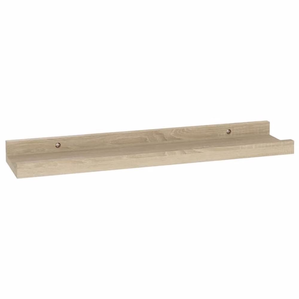 Berkfield Home Sonoma Oak Wall Shelves, 2 Pack, Light Tan, W: 40 cm, D: 9 cm, H: 3 cm – 3