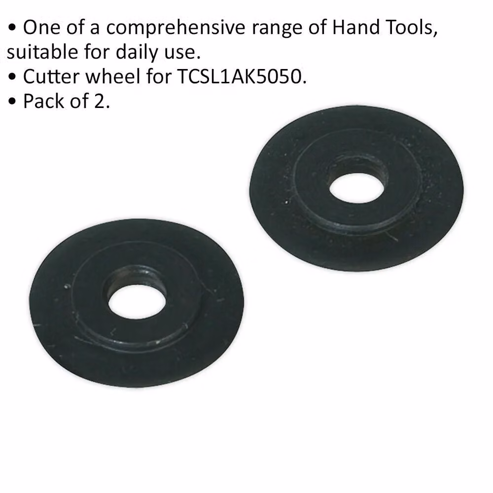 Loops 2 Pack Replacement Cutter Wheels for ys01114 Die-Cast Mini Pipe Cutter in Black and Multicolour – 2