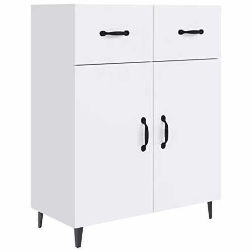 vidaXL Modern White Matt Sideboard in MDF, W/D/H: 69.5 x 34 x 90 cm
